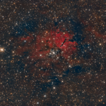 NGC 6823/NGC 6820 – розсіяне зоряне скупчення та емісійна туманність в сузір’ї Лисички